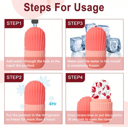 8-piece Home Facial Care Set - Resin Roller, Ice Mask Device, Cleansing Brush, Toiletry Bag Full Set