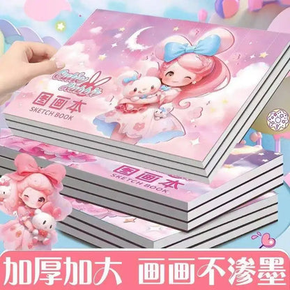 Thick A4 Kids Drawing Book, Blank Sketch Paper Notebook for Kindergarten Primary School Boys Girls, Ink-proof Art Painting
