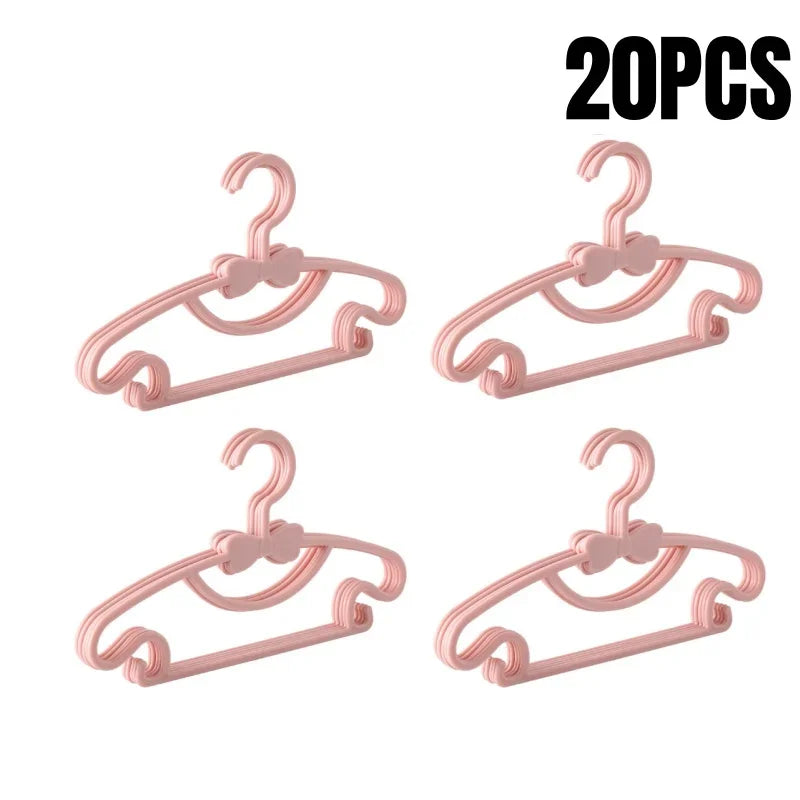5-50pcs Baby Hangers Plastic Kids Clothes Storage Hanger for Nursery