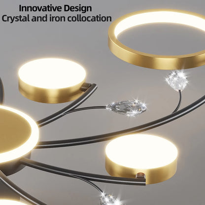 IRALAN Modern LED Chandeliert round chandelier Living room  lights smart remote control chandelier  room Interior Kitchen light