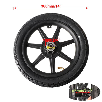 Electric Scooter Bike14 inch Front Wheel 14x2.125 Tyre 140mm/160mm Brake Disc For E-bike Folding Bicycles Motorcycle Accessories