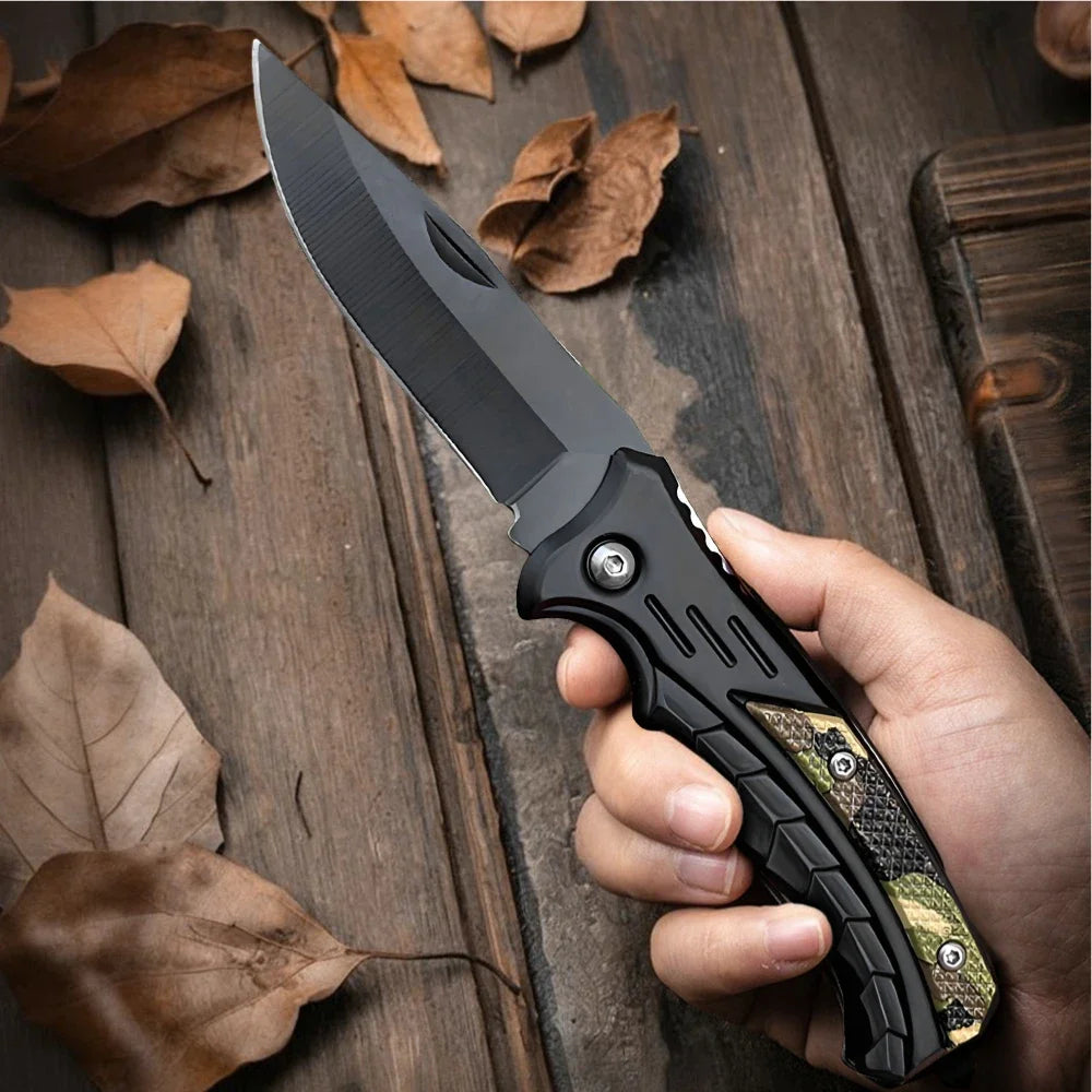 Fine Stainless Steel Folding Pocket with Sharp Edge Multifunctional Utility Tool for Camping BBQ and Outdoor Survival