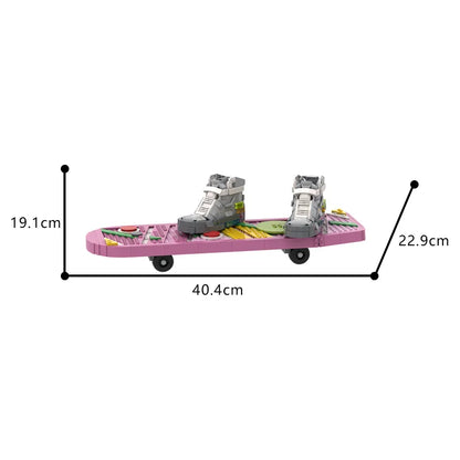 MOC Movie Back to the Future Skateboard Bricks Model High Tech Skateboard Shoes Creative Building Blocks Toys Kids Birthday Gift