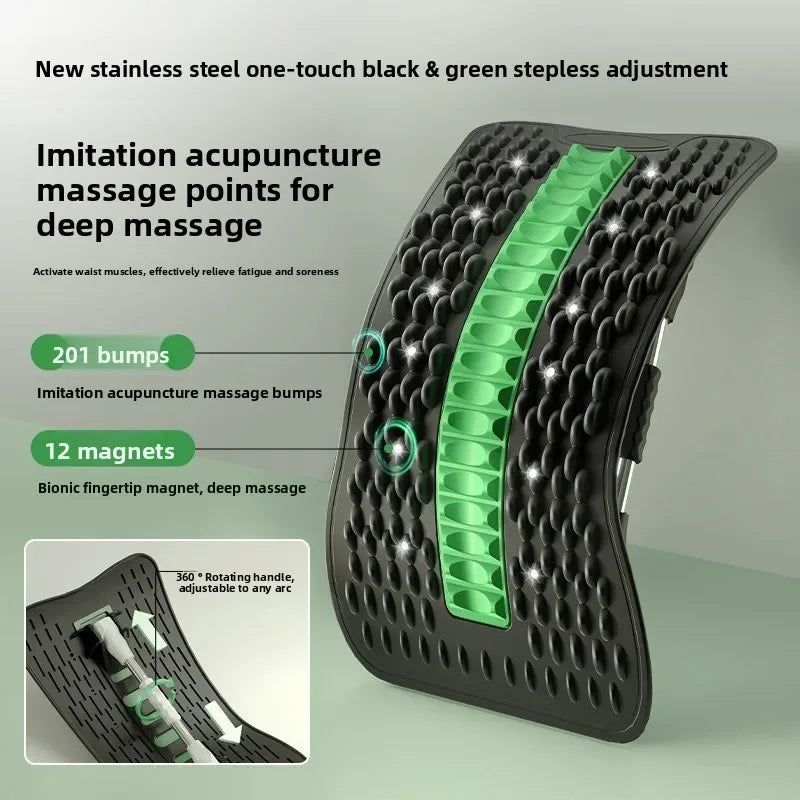 Best-seller 12Magnets Lumbar Vertebrae Relaxer Humpback Correction Shaping Back Stretcher Back Pain Relief Stretching Massager