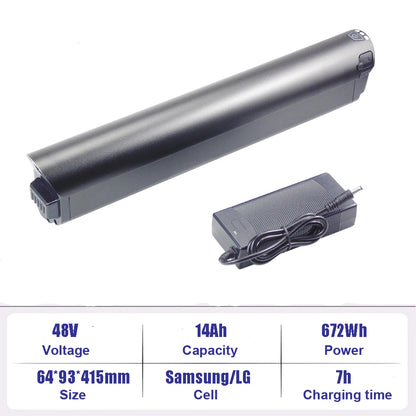 Removable Ebike Battery 48V 10.4Ah 14Ah Li-ion Battery 36V 13Ah for Vefreedom Cybervelo EK2 Pro URLIFE E26 Electric Bike