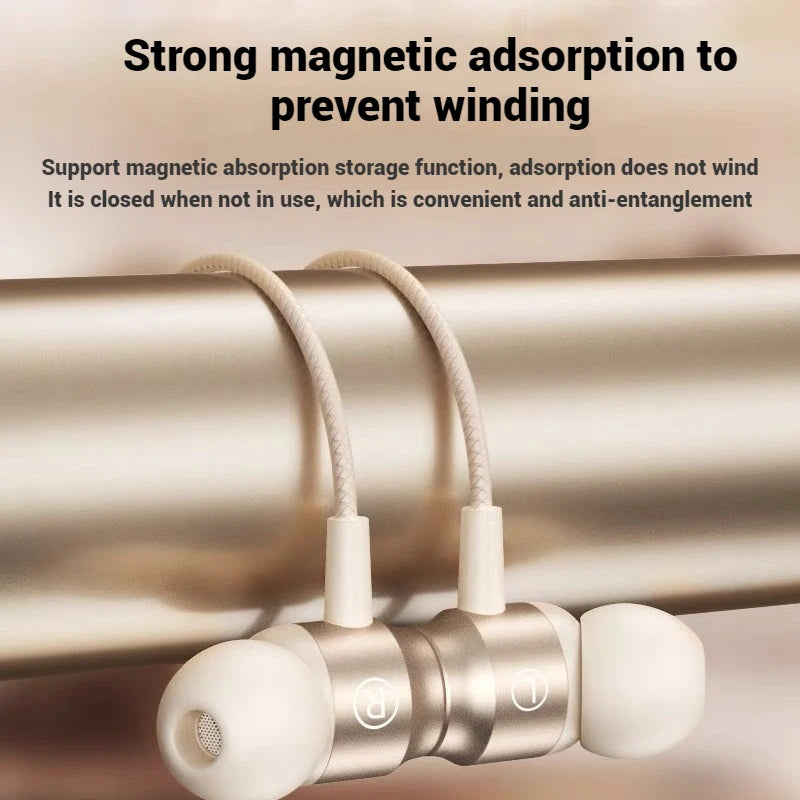 EARDECO 6D Stereo Headsets Metal Type C&3.5mm Wired Gamer Earphones Magnetic In-Ear Headphones For Samsung Handfree HD Call