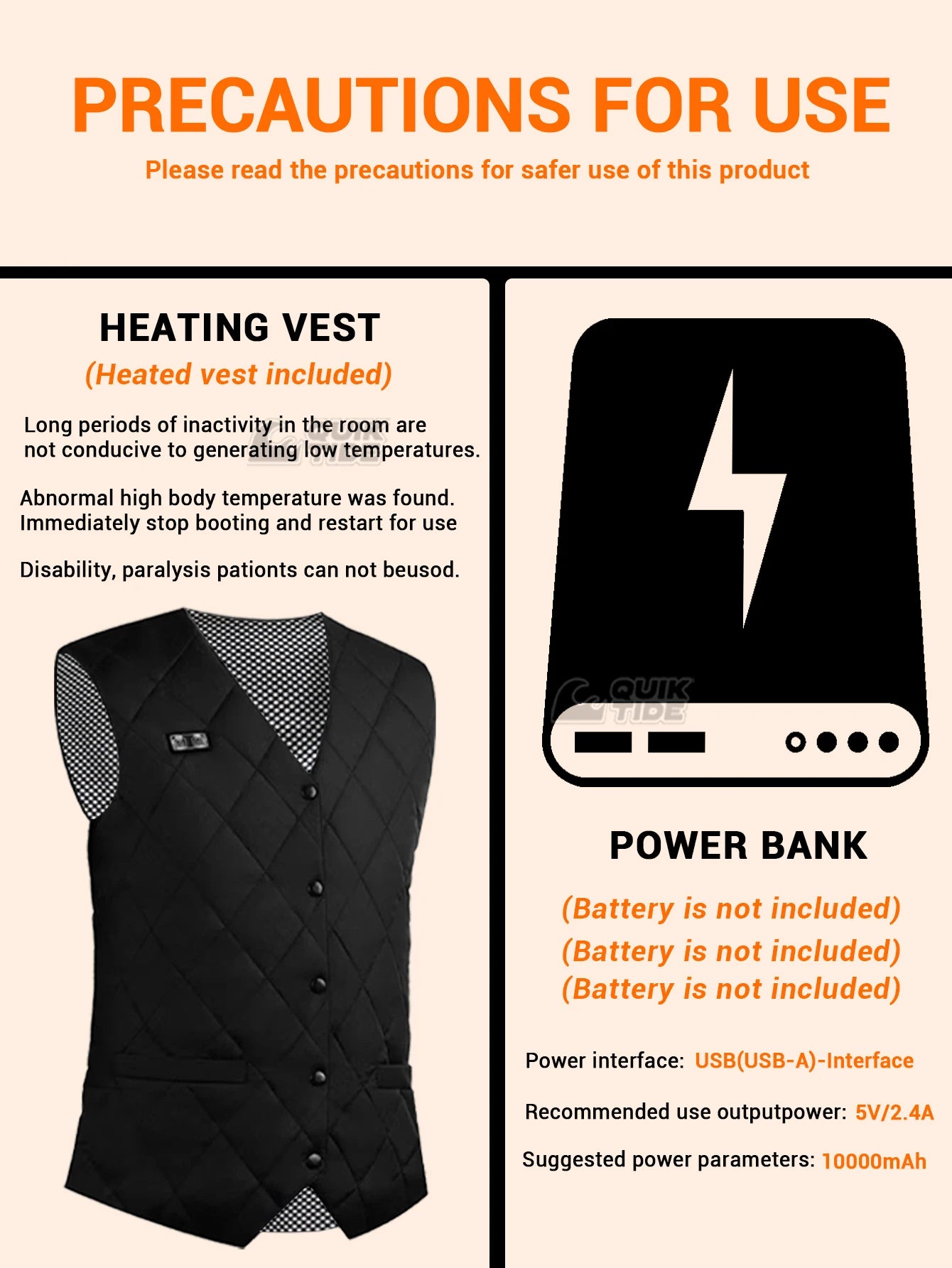 Intelligent Heating Vest, 16-Heating Zones, 2-Switches, 3-Speed Adjustable, Suitable For Outdoor Activities, Indoor Work, Hiking