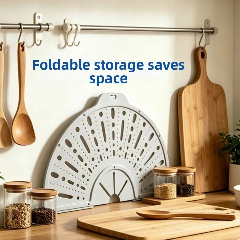 Foldable Splatter Cover Spill-Proof Heat-resistant Oil Splash Cover Food Grade with Hanging Hole Oil Splatter Guard Cooking Pots