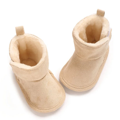 Winter Warm Snow Boots, Soft Sole Velcro Footwear, Baby Learning Walk Shoes for Newborn Infants 0-18M