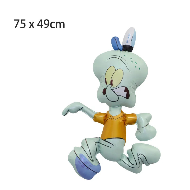 Large SpongeBob & Patrick Star Foil Balloons Cartoon Party Decor Foil Balloons for Kids Birthday Party Decorations Supplies