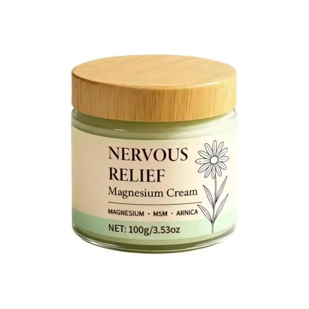 Total Relief Magnesium Body Cream, Nerve-Soothing Formula with MSM & Arnica for Daily Moisturizing & Skin Comfort Not Greasy