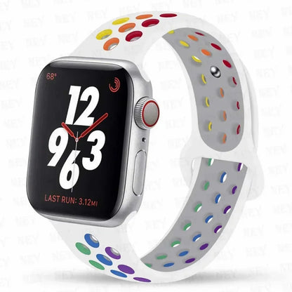 Silicone Sport Straps For Apple Watch 10 Band 45mm 44mm Ultra2 49mm 38/40mm 41mm 42 46mm Bracelet iWatch Series 8 7 6 4 5 3 9 SE