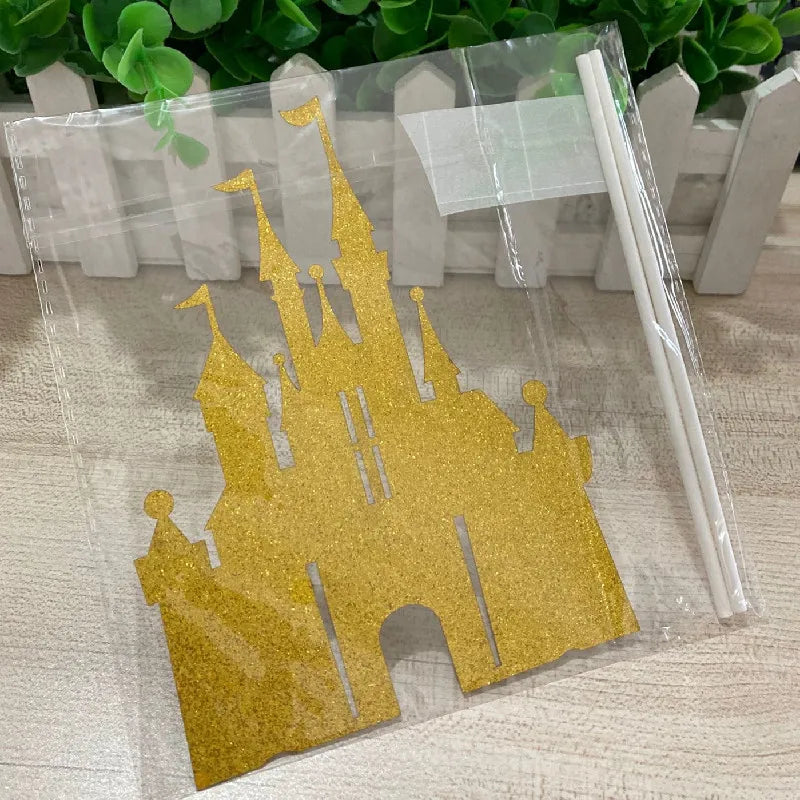 Castle Cake Topper Flag Rainbow Anniversary Cupcake Toppers For Wedding Happy Birthday Party Baking Decoration Happy New Year