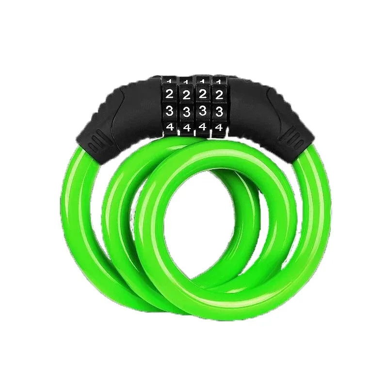 Bicycle Locks Anti-theft Mtb Bike Steel Wire Padlock 4Digit Password Electric Scooter Motorcycle Locks MTB Bicycle Accessories