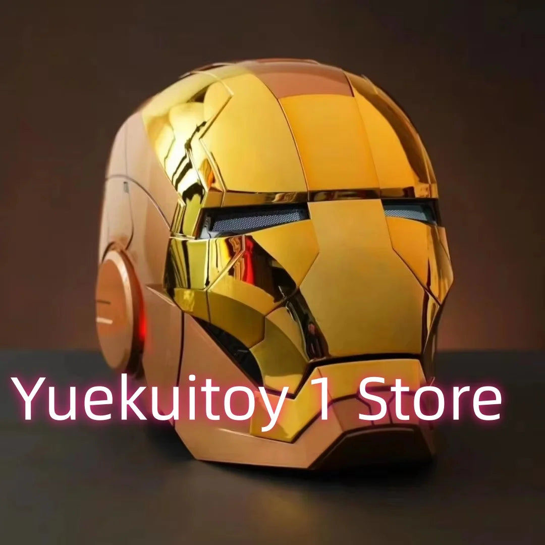 Newly Upgraded Iron Man Helmet Mk5 Mk50 Mk17 Wearable Voice Controlled Opening And Closing Classic Collectible Ornaments Gifts