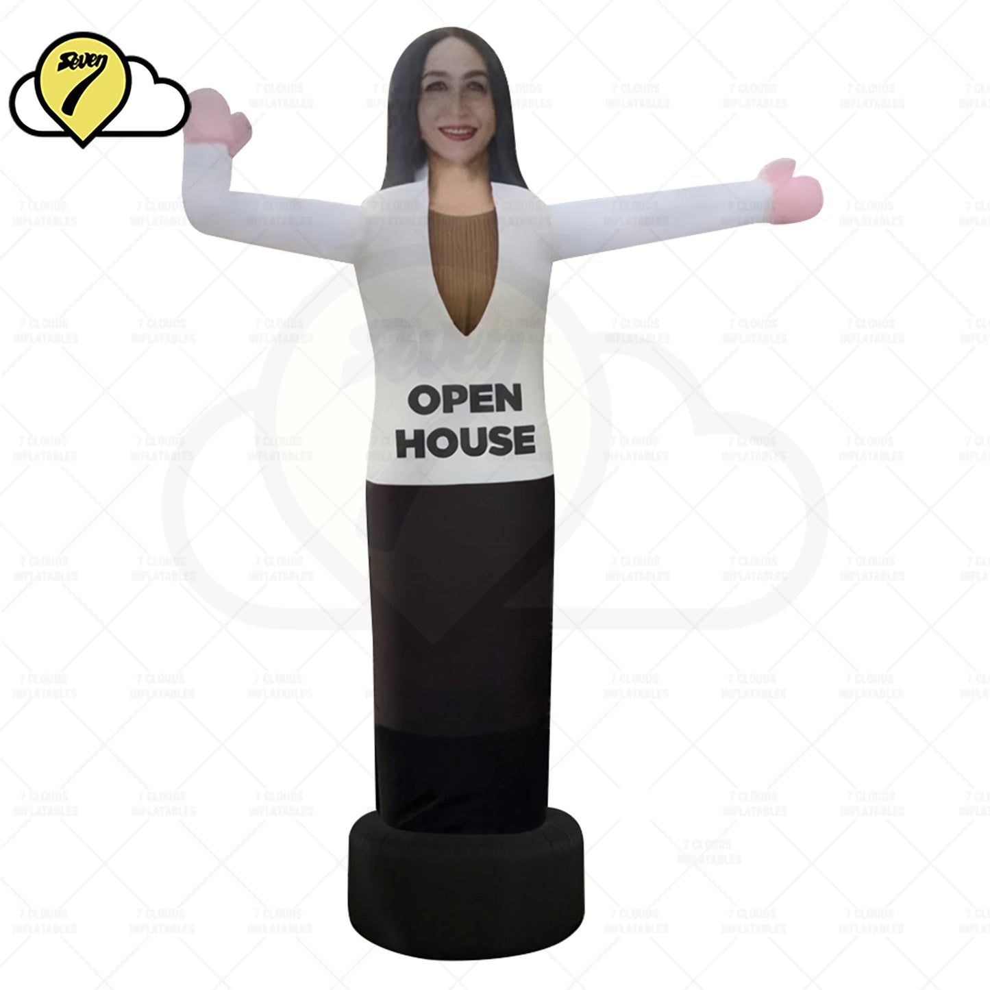 Realtor Open House Inflatable Woman Air Dancer Inflatable Waving Arm Tube Man Personalized Inflatable Floats with Blower and LED