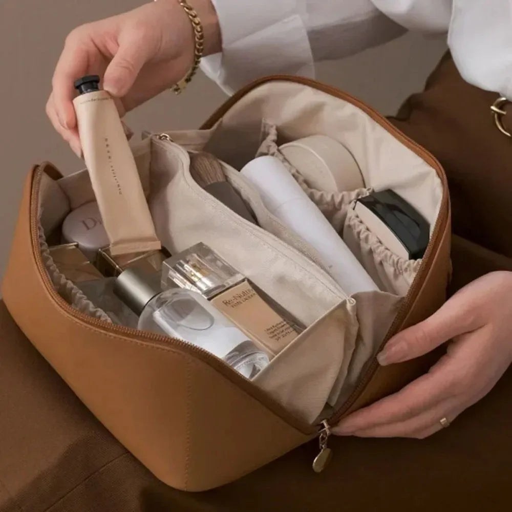 Makeup Organizer Female Toiletry Kit Bag Make Up Case Storage Pouch Luxury Lady Box, Cosmetic Bag, Organizer Bag for Travel Zip