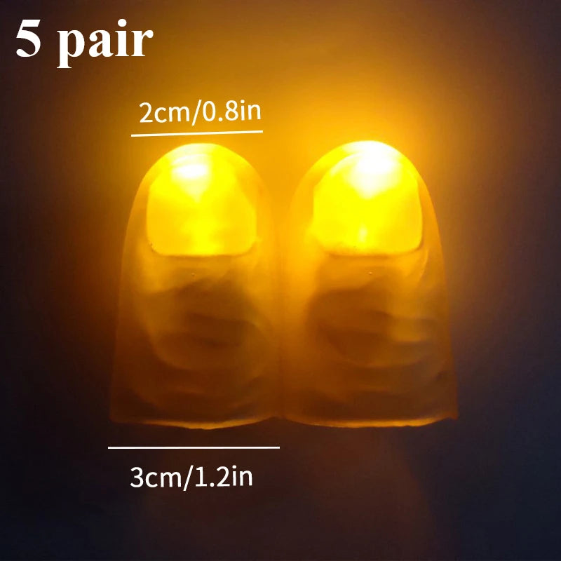 1/5pcs Luminous Thumb Glowing Props Thumb Finger Light Magic Trick Glow in The Dark Light Up Home Party Decoration