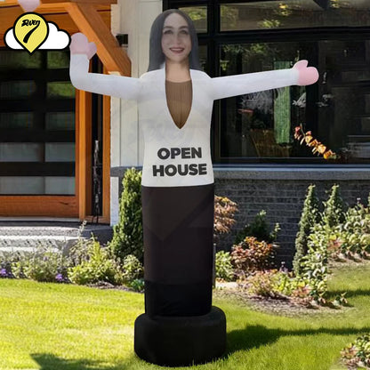 Realtor Open House Inflatable Woman Air Dancer Inflatable Waving Arm Tube Man Personalized Inflatable Floats with Blower and LED