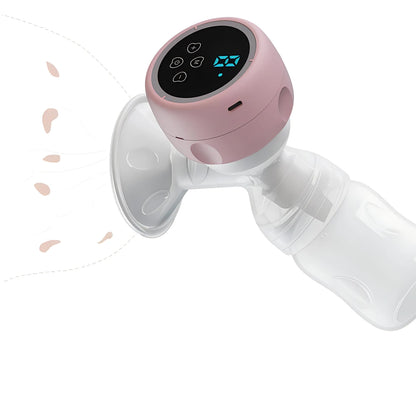 Intelligent Integrated Electric Breast Pump, High Suction Portable Painless Silent Breast Milk Pump for Postpartum Mothers