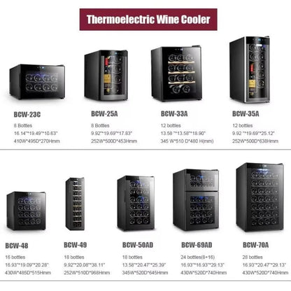 Airo BCW-50A Semiconductor Electric Refrigerator Wine Cooler, Thermoelectric Built In Wine Cooler Fridge