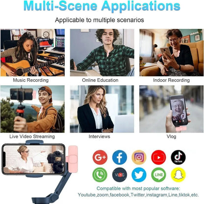 Lenovo 2026 Wireless Lavalier Microphone AI Noise Cancelling For iPhone Android Live Stream Gaming Vlog Plug & Play Receiver