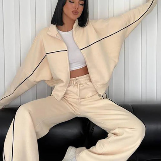 New Cross-Border European American Casual Set: Long-Sleeve