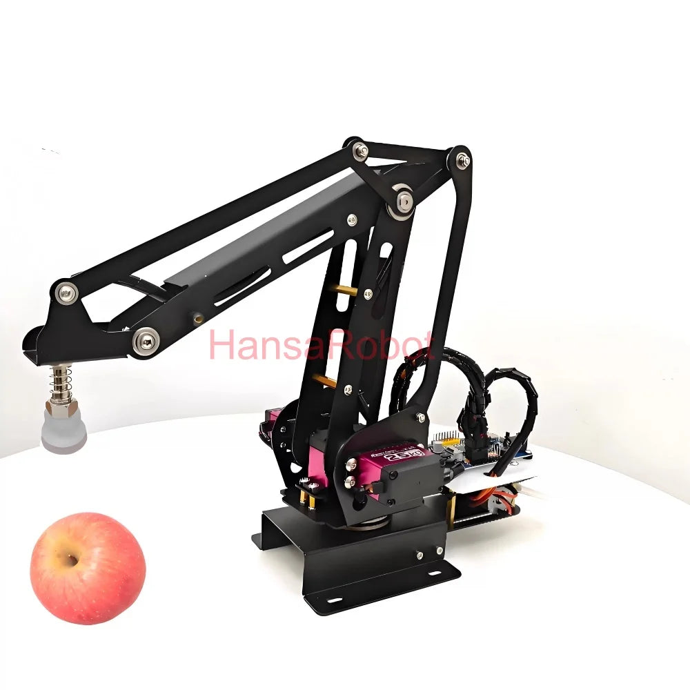 Cheap 3 DOF Metal Robotic Arm Mechanical Manipulator with Metal 25KG Digital Servos Arduino UNO Air Pump Suction Cup DIY Toys