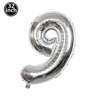 Multi Color Large Numbers 3 Balloon 32Inch 1 2 3 4 5 6 7 8 9 Birthday Ball Red Digit Bachelorette Balloons Figure Golob Balloons