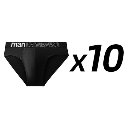 10 Pcs/Lot Men's Briefs Underwear Letter Comfortable Panties Shorts Sexy Boxer Shorts  Gifts for Man Underpants