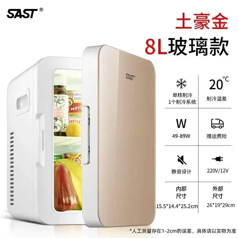 Car Mini Refrigerator Portable Small Fridge for Dorm Room Car Home Dual Use Breast Milk Storage  kühlschrank auto