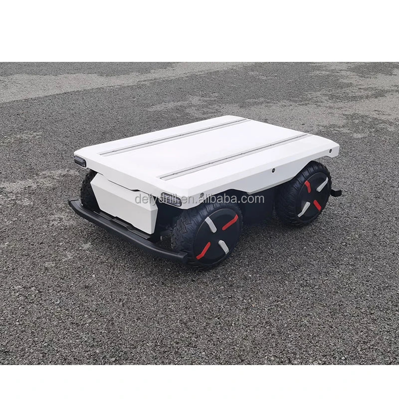 80kg Payload Automatic 4WD Wheeled Robot Delivery Vehicle, Unmanned UGV Platform for Autonomous Logistics