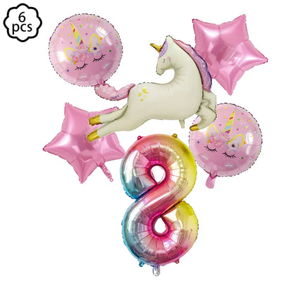 Rainbow Unicorn Balloon Unicorn Party Decor Supplies Unicorn Birthday Party Decoration Baby Shower Kids Girls Birthday Decor