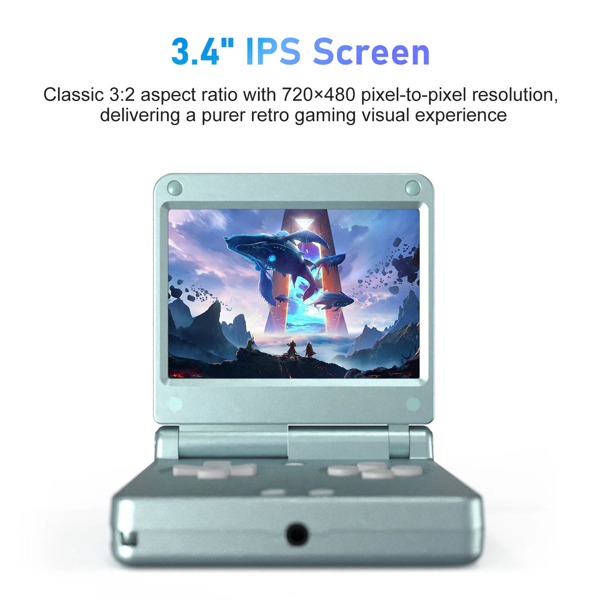 Anbernic RGSP 64 Bit Retro Handheld Game Player 16G Built-in Linux System Foldable 3.4 Inch IPS Screen Retro Game Console RG SP