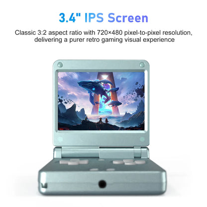 Anbernic RGSP 64 Bit Retro Handheld Game Player 16G Built-in Linux System Foldable 3.4 Inch IPS Screen Retro Game Console RG SP