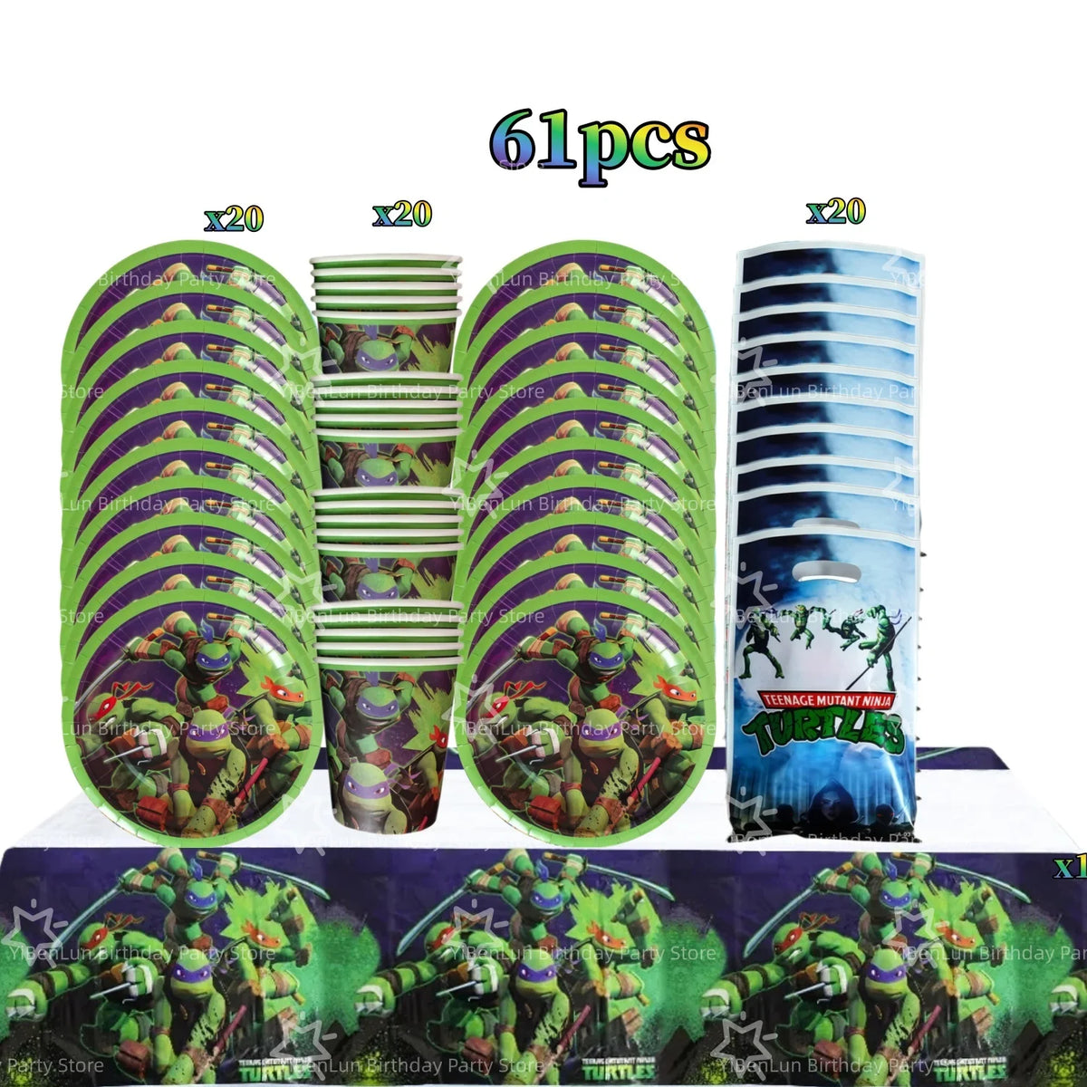 Cartoon Turtles Birthday Party Decorations Tableware Tablecloth Cup Plate Bag Napkins Balloon Baby Shower Turtles Party Favors