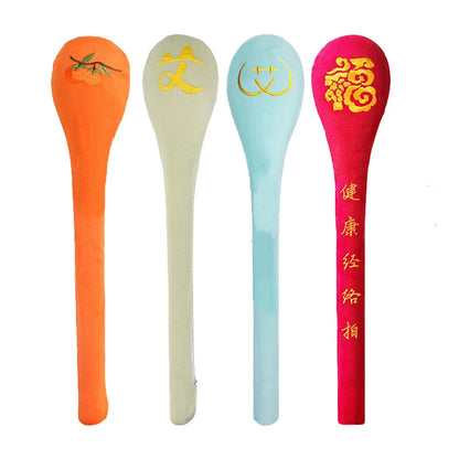 High Elasticity Latex Velvet Massage Pat Fu Character Slap Stick Massager Back Pain Relief Portable Body Vibration Hammer