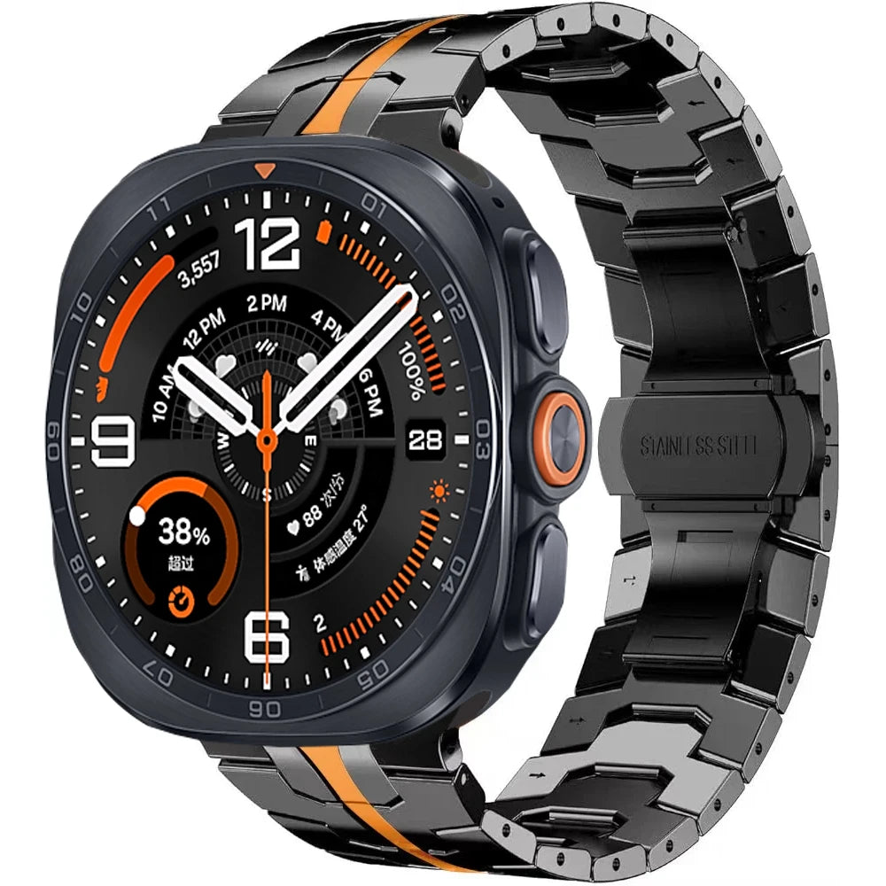 No Gap Stainless Steel Strap For Samsung Galaxy Watch Ultra 2-1/Ultra 2025 47mm High-end Bracelet Correa Galaxy Watch Metal Band