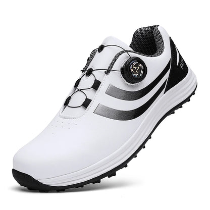 Golf Shoes for Men, Fashionable and Casual, Suitable for Outdoor Use, Breathable and Comfortable, With Anti-Slip Soles in White