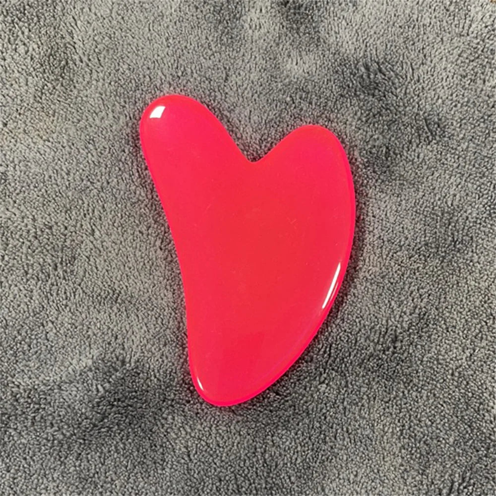 Heart Shape Face SPA Massage Facial Beauty Scraping Massage Face Massager Guasha Board Massager for Face Body Beauty Healty Tool