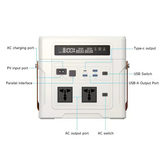 Lifepo4 Battery Solar Generator 1000W 902WH 1804WH 2706WH Portable Power Station 220V 12V Output for Emergency Power Supply