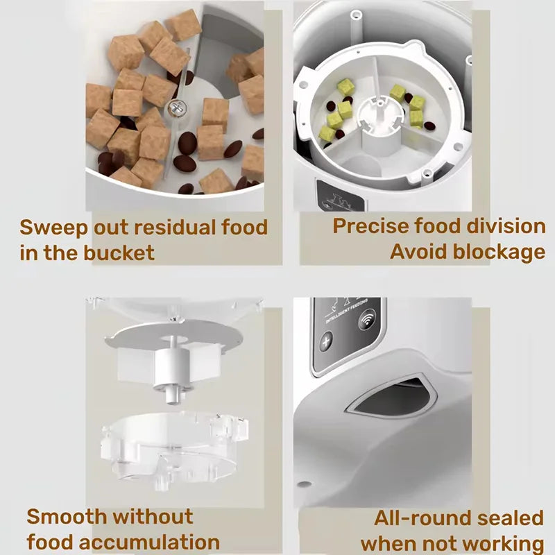 Automatic Dog Cat Feeder Smart Timer Quantitative App Remote Control Visible Food Dispenser For Puppy Kitten Pet Supplies