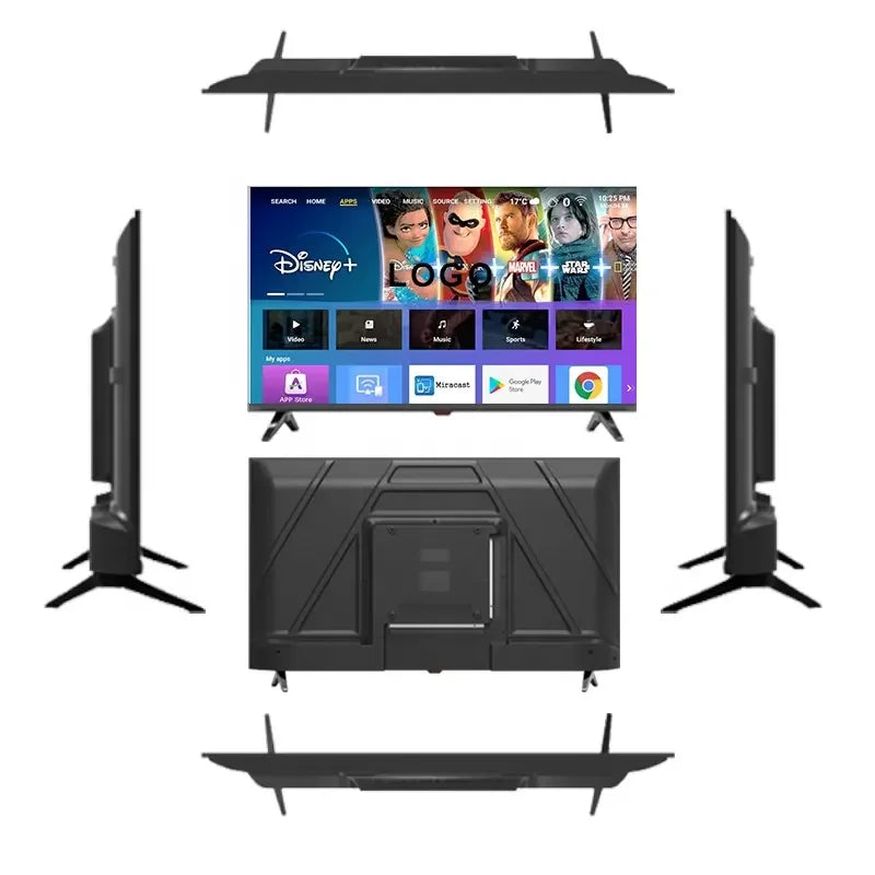 Accept Custom 4K Android Flat Screen Led Tv Smart 32 40 50 55 65 75 85 43 Inch Smart Tv Screens Televisions Smart Tvs