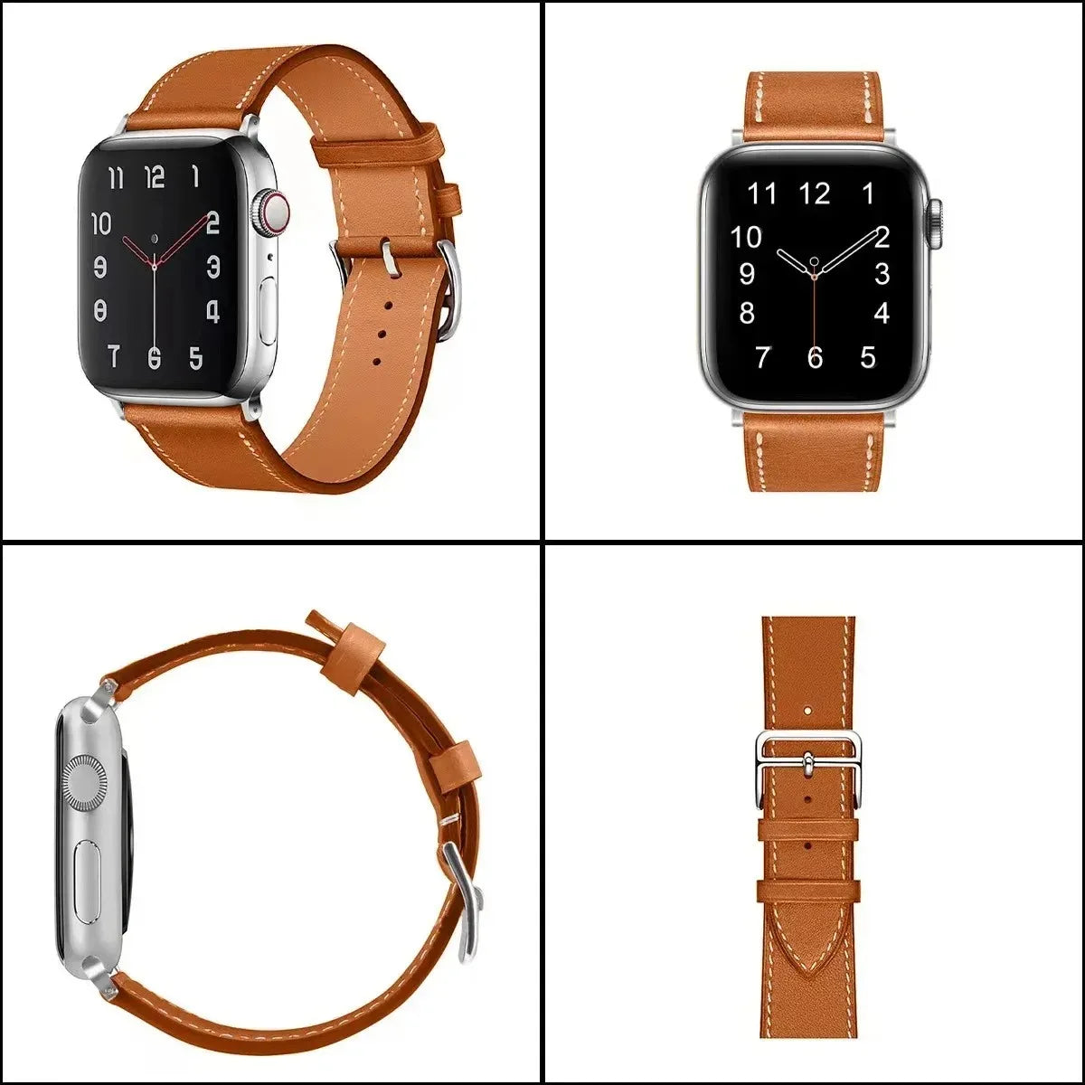 Leather Watch Straps For Apple Watch Band 46mm 44mm 49mm 45mm 42mm 40mm 41mm Bracelet Iwatch Series 11-10-9-8-7-6-5 Se-Ultra 2/3