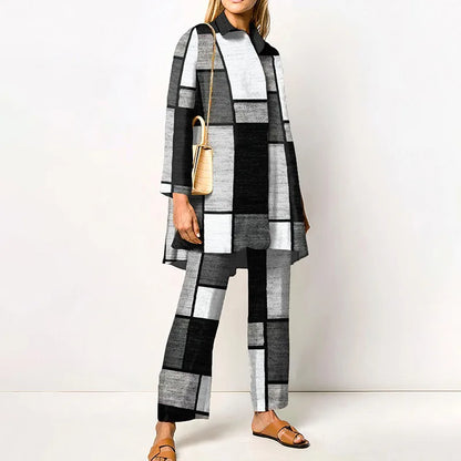 Long Sleeve Turn Down Collar Casual Outfits Ladies Button Tops Wide