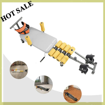 Back Stretcher Traction Bed 330lbs Capacity Adjustable Length Cervical Lumbar Spine Stretcher for Home Office