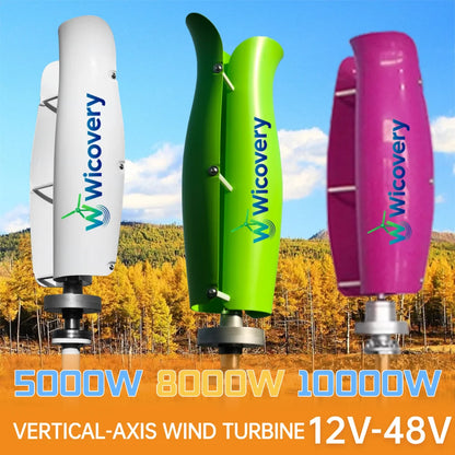 10000W Vertical Wind Turbines Generator 8KW Electromagnetic Electricity Producer Supplies Output 12V 24V AC With MPPT Controller
