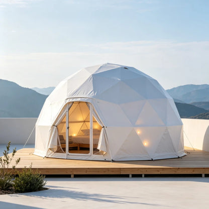 Geodesic Dome Tent Luxury Glamping Hotel Spherical Tent Waterproof UV‑Resistant Outdoor Resort Camping Accommodation