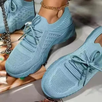 Red Casual Sports Shoes for Women Comfort Mesh Tennis Shoes Light Sneakers Women 2025 New Plus Size 43 Student Vulcanized Shoe