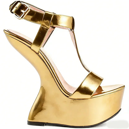 Platfrom Strange Style T Tied Sandas Sexy Pointed Toe Slingback Buckle Strap Customized New Arrivals Fashion Women Modern Shoes